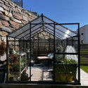 Serre de jardin Hybrid 6,5m² en verre trempé et polycarbonate Sanus UP! L7 - Gampre