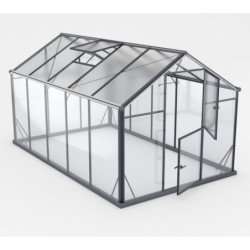 Serre de jardin Hybrid 7,92m² en verre trempé et polycarbonate Sanus UP! L8 - Gampre