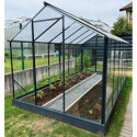 Serre de jardin Hybrid 9,8m² en verre trempé et polycarbonate Sanus UP! L10 - Gampre