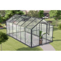 Serre de jardin Hybrid 9,8m² en verre trempé et polycarbonate Sanus UP! L10 - Gampre