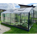 Serre de jardin Hybrid 9,8m² en verre trempé et polycarbonate Sanus UP! L10 - Gampre