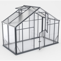 Serre de jardin Hybrid 4,35m² en verre trempé et polycarbonate Sanus UP! XL4 – Gampre