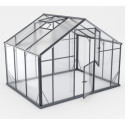 Serre de jardin Hybrid 6,38m² en verre trempé et polycarbonate Sanus UP! XL7 – Gampre
