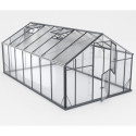 Serre de jardin Hybrid 14,5m² en verre trempé et polycarbonate Sanus UP! XL15 – Gampre