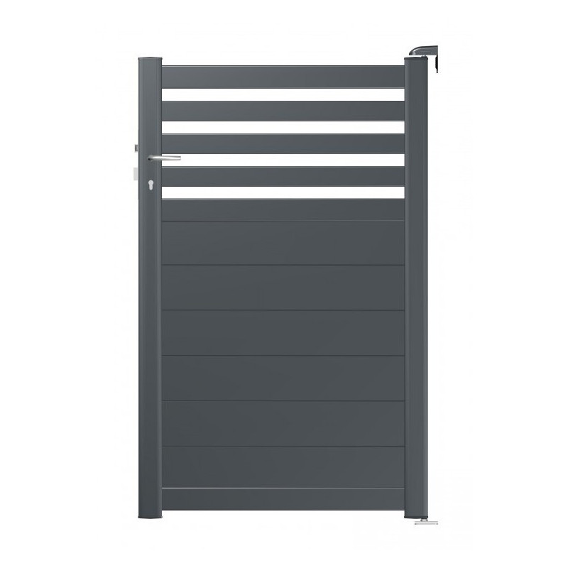 Portillon battant semi-ajouré en aluminium 100x160cm ARNEVA - 2 coloris au choix - ROY