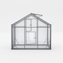 Serre de jardin 3,3m² en aluminium noir et verre trempé Sanus L3 - Gampre