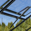 Serre de jardin 3,3m² en aluminium noir et verre trempé Sanus L3 - Gampre