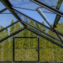Serre de jardin 3,3m² en aluminium noir et verre trempé Sanus L3 - Gampre