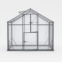 Serre de jardin 4,84m² en aluminium noir et verre trempé Sanus L5 - Gampre