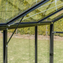 Serre de jardin 7,92m² en aluminium noir et verre trempé Sanus L8 - Gampre
