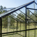 Serre de jardin 7,92m² en aluminium noir et verre trempé Sanus L8 - Gampre