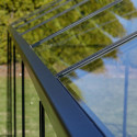 Serre de jardin 7,92m² en aluminium noir et verre trempé Sanus L8 - Gampre