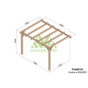 Pergola adossée en bois lamellé-collé 400x300cm Le Mans – Maderland