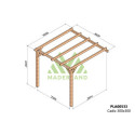 Pergola adossée en bois lamellé-collé 300x300cm Amiens – Maderland