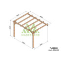 Pergola adossée en bois lamellé-collé 400x300cm Amiens – Maderland