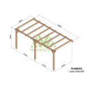 Pergola adossée en bois lamellé-collé 600x300cm Amiens – Maderland