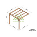 Pergola adossée en bois lamellé-collé 300x300cm Calais – Maderland