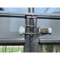 Serre adossée 11,85m² LUXE en aluminium anthracite et verre trempé 4mm - Green Protect