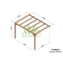 Pergola adossée en bois lamellé-collé 400x300cm Calais – Maderland