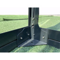 Serre adossée 13,71m² LUXE en aluminium anthracite et verre trempé 4mm - Green Protect