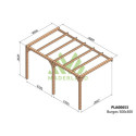Pergola adossée en bois lamellé-collé 500x300cm Calais – Maderland