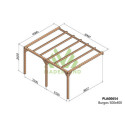 Pergola adossée en bois lamellé-collé 500x400cm Calais – Maderland