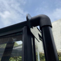 Serre adossée 15,64m² LUXE en aluminium anthracite et verre trempé 4mm - Green Protect