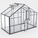 Serre de jardin 4,35m² en aluminium noir et verre trempé Sanus XL4 - Gampre