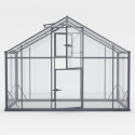 Serre de jardin 4,35m² en aluminium noir et verre trempé Sanus XL4 - Gampre