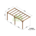 Pergola adossée en bois lamellé-collé 600x300cm Calais – Maderland