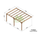 Pergola adossée en bois lamellé-collé 600x400cm Calais – Maderland