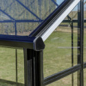 Serre de jardin 12,5m² en aluminium noir et verre trempé Sanus XL12 - Gampre