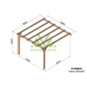 Pergola adossée en bois lamellé-collé 400x400cm Versailles – Maderland