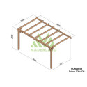 Pergola adossée en bois lamellé-collé 500x300cm Versailles – Maderland