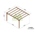 Pergola adossée en bois lamellé-collé 500x400cm Versailles – Maderland