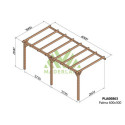 Pergola adossée en bois lamellé-collé 600x300cm Versailles – Maderland