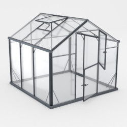 Serre de jardin 4,84m² en aluminium noir et verre trempé Sanus UP! L5 - Gampre
