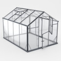 Serre de jardin 6,5m² en aluminium noir et verre trempé Sanus UP! L7 - Gampre