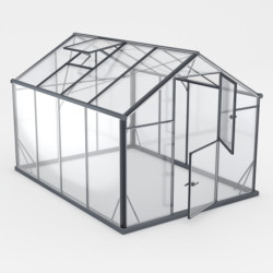 Serre de jardin 6,5m² en aluminium noir et verre trempé Sanus UP! L7 - Gampre