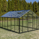 Serre de jardin 9,8m² en aluminium noir et verre trempé Sanus UP! L10 - Gampre