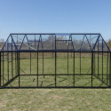 Serre de jardin 9,8m² en aluminium noir et verre trempé Sanus UP! L10 - Gampre