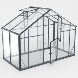 Serre de jardin 4,35m² en aluminium noir et verre trempé Sanus UP! XL4 - Gampre