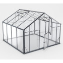 Serre de jardin 8,41m² en aluminium noir et verre trempé Sanus UP! XL9 - Gampre