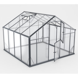 Serre de jardin 8,41m² en aluminium noir et verre trempé Sanus UP! XL9 - Gampre