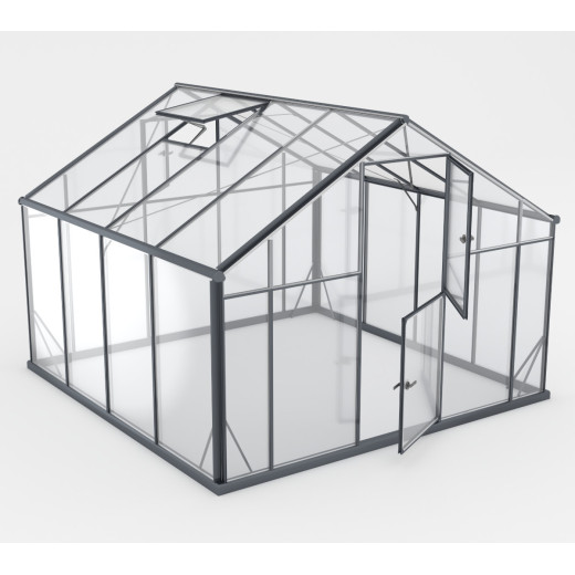 Serre de jardin 8,41m² en aluminium noir et verre trempé Sanus UP! XL9 - Gampre