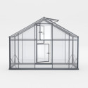 Serre de jardin 8,41m² en aluminium noir et verre trempé Sanus UP! XL9 - Gampre