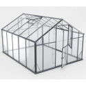 Serre de jardin 10,44m² en aluminium noir et verre trempé Sanus UP! XL10 - Gampre