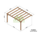 Pergola adossée en bois lamellé-collé 500x400cm Avignon – Maderland