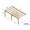 Pergola adossée en bois lamellé-collé 700x400cm Avignon – Maderland