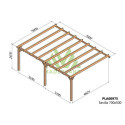 Pergola adossée en bois lamellé-collé 700x500cm Avignon – Maderland